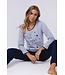 Lichtgrijs melee pyjamaset met lange mouwen 'pyjama days'