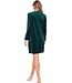 Bosgroene, velours lounge-jurk 'chic comfort'