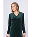 Bosgroene, velours lounge-jurk 'chic comfort'