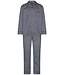 blue cotton-satin full button men's pyjama 'chain link'