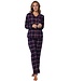 Flanellen doorknoop pyjama 'cool checks'