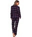 Flanellen doorknoop pyjama 'cool checks'