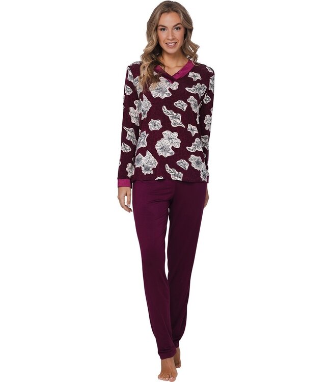 Luxe lounge dames pyjama 'bold blooms'