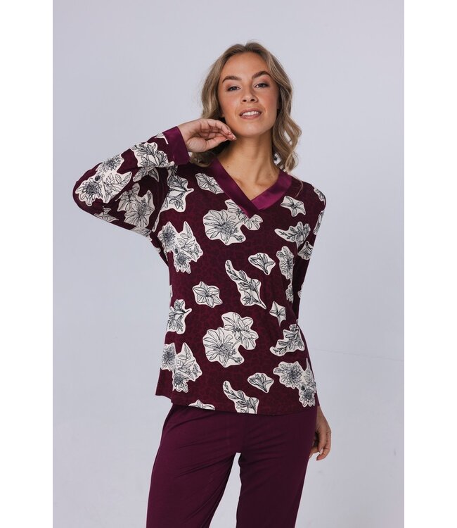 Luxe lounge dames pyjama 'bold blooms'