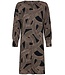 Luxe Ecovero viscose-elastaan nachthemd 'abstract art'