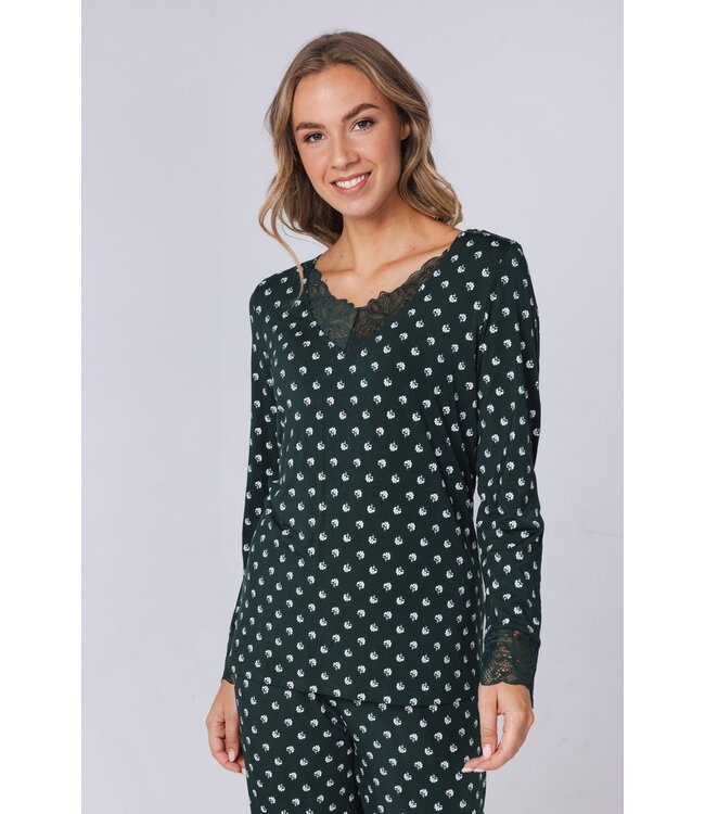 luxury modal-mix long sleeve pyjama 'mini boutique charm'