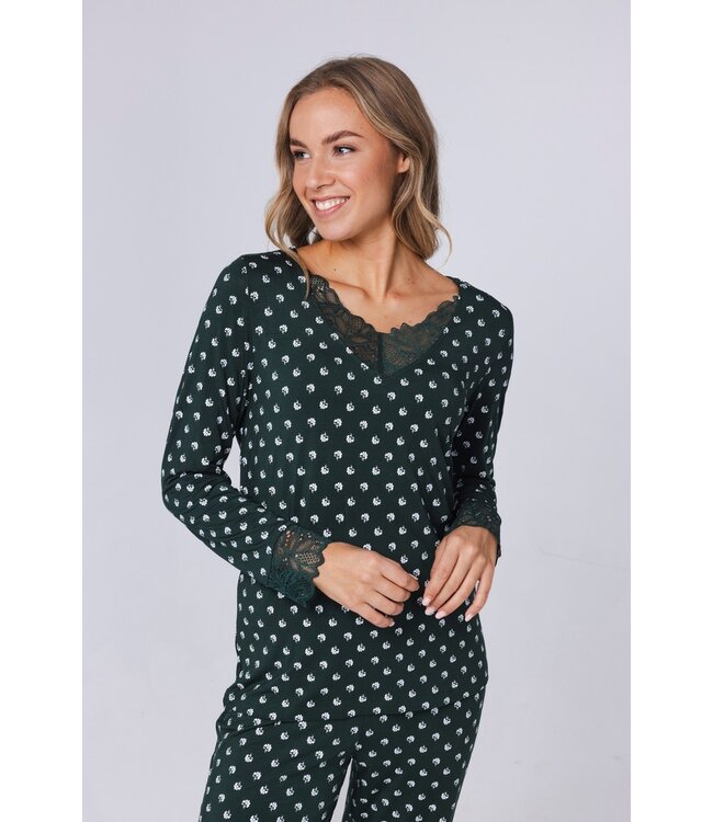 luxury modal-mix long sleeve pyjama 'mini boutique charm'