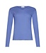 Mix & Match dames top met lange mouw en v-hals 'cool blue'