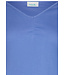 Mix & Match dames top met lange mouw en v-hals 'cool blue'