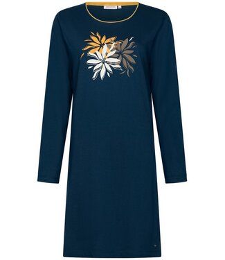 Pastunette Dames nachthemd met lange mouwen van 100% biologische katoen 'forest flowers'