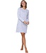 cotton-mix waffle rib nightdress with buttons 'snowflakes & circles'