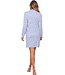 cotton-mix waffle rib nightdress with buttons 'snowflakes & circles'