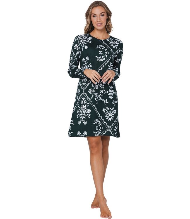 long sleeve cotton modal nightdress 'boutique charm'