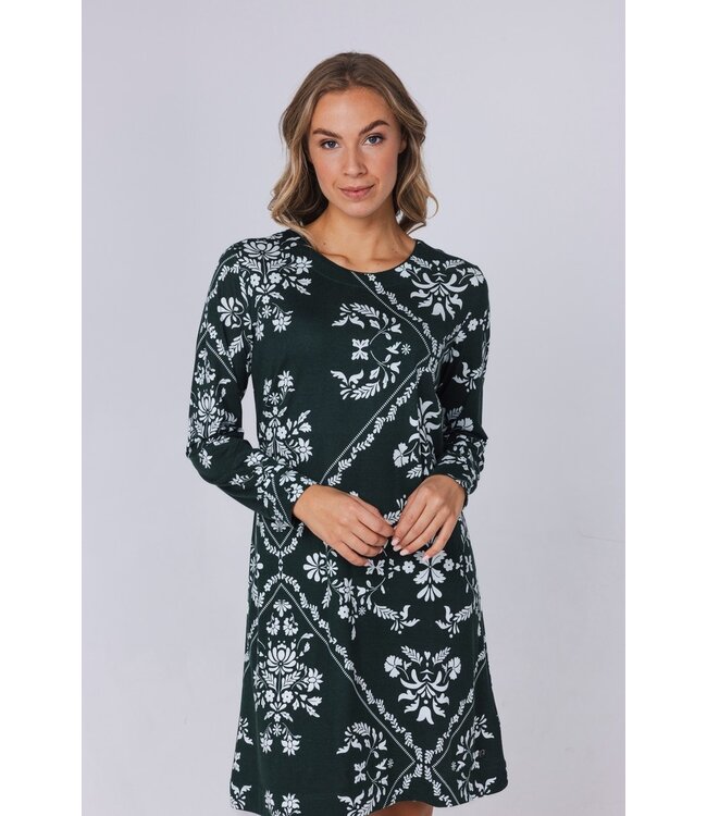 Katoen-modal nachthemd met lange mouwen 'boutique charm'