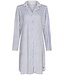 Pastunette Blauw doorknoop dames nachthemd van zachte, flanel fleece ‘soft stripes’