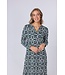 cotton-modal green nightdress with buttons 'mega boutique charm'