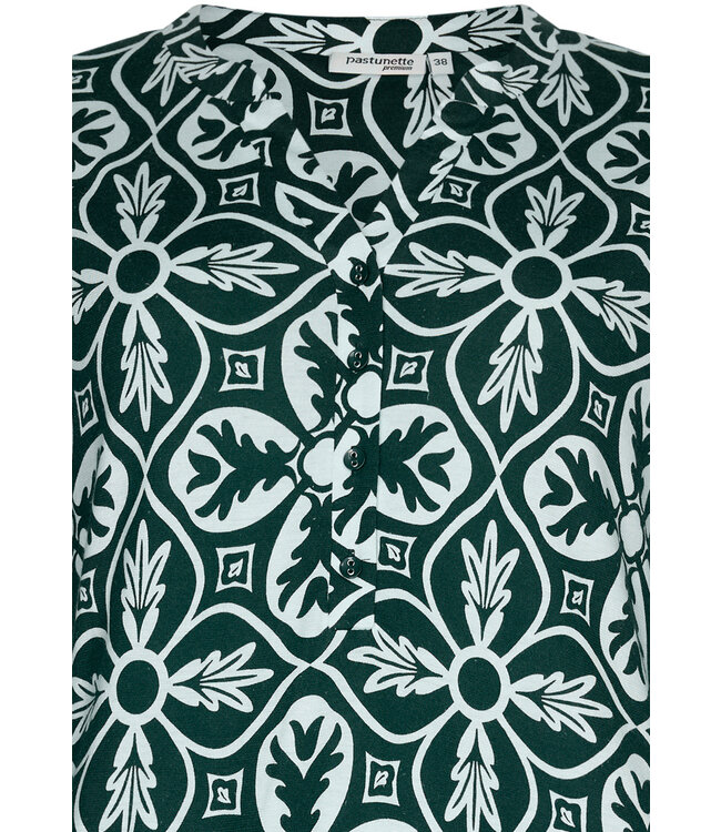 cotton-modal green nightdress with buttons 'mega boutique charm'