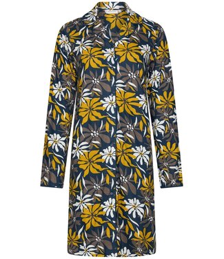 Pastunette Dames nachthemd met lange mouwen en knoopjes van katoen-modal 'forest flowers'