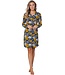 ladies full button cotton-modal long sleeved nightdress 'forest flowers'