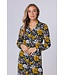 Dames nachthemd met lange mouwen en knoopjes van katoen-modal 'forest flowers'