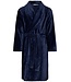 Pastunette for Men Jacquard-flanel-fleece reliëfstof overslag heren ochtendjas 'cool blue'