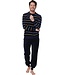 Velours heren lounge-pyjamaset 'velvet stripes'