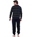 Velours heren lounge-pyjamaset 'velvet stripes'