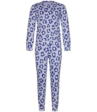 Rebelle Girls Katoen-interlock meisjespyjama met lange mouwen 'chic flower'