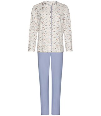 Pastunette Katoenen doorknoop dames pyjama ‘pastel dashes’