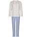 Katoenen doorknoop dames pyjama ‘pastel dashes’