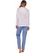Katoenen doorknoop dames pyjama ‘pastel dashes’