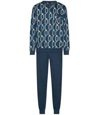 Robson men's long sleeve cotton pyjama set with buttons 'link it up'