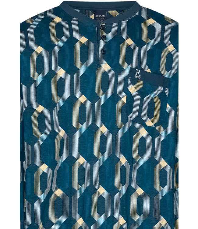 men's long sleeve cotton pyjama set with buttons 'link it up'