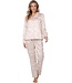 Doorknoop dames pyjama van katoen-polyester-satijn 'tranquil watercolour art'