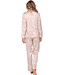 Doorknoop dames pyjama van katoen-polyester-satijn 'tranquil watercolour art'