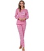 Pyjamaset met lange mouwen van katoen-polyester-mix 'fun o'clock'