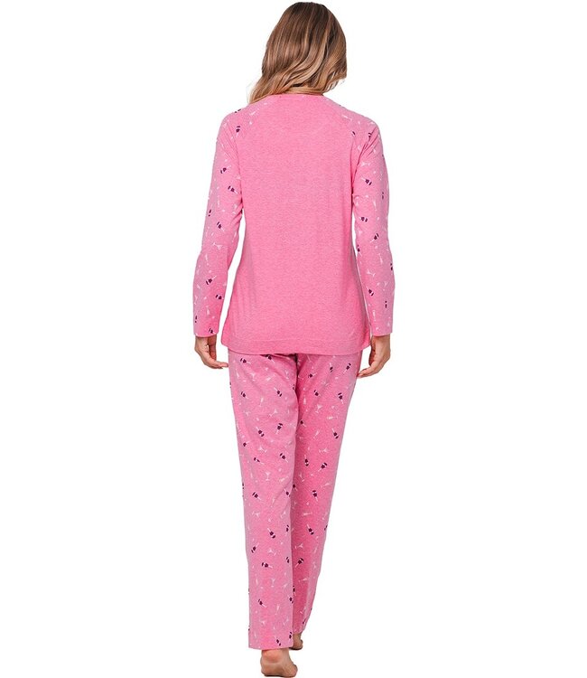 long sleeve cotton mix pyjama set 'fun o'clock'