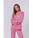 Pyjamaset met lange mouwen van katoen-polyester-mix 'fun o'clock'