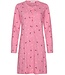 Nachthemd met lange mouwen van katoen-polyester-mix met knopen 'fun o'clock'