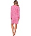 Nachthemd met lange mouwen van katoen-polyester-mix met knopen 'fun o'clock'