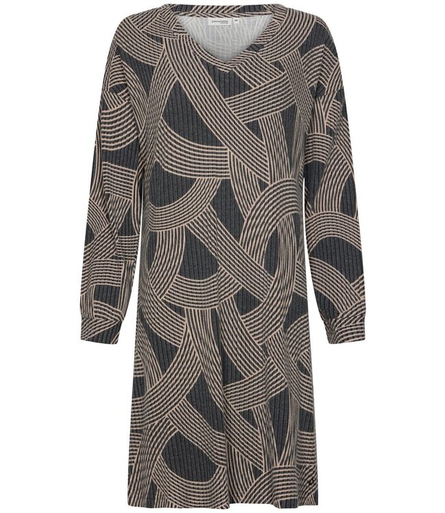 ladies wide v-neck luxury home -nightdress 'abstract art'