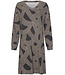 ladies wide v-neck luxury home -nightdress 'abstract art'