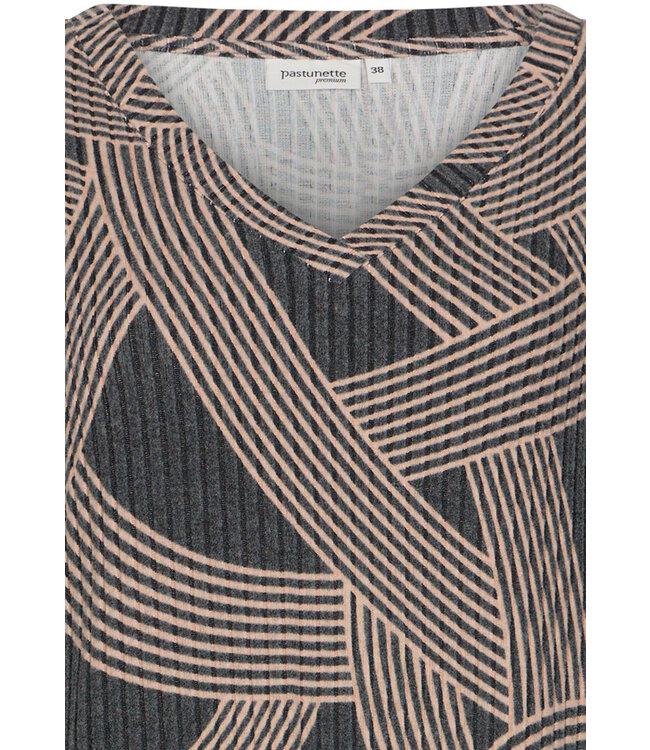 ladies wide v-neck luxury home -nightdress 'abstract art'