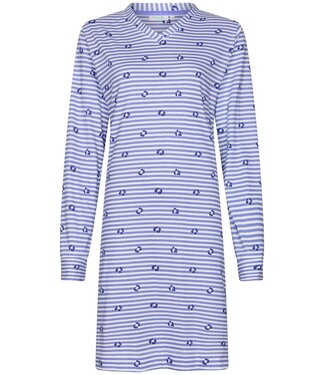 Rebelle ladies v-neck organic cotton nightdress 'stripey flower'