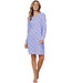 ladies v-neck organic cotton nightdress 'stripey flower'