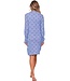 ladies v-neck organic cotton nightdress 'stripey flower'