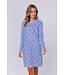 ladies v-neck organic cotton nightdress 'stripey flower'