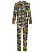 Dames pyjama met lange mouwen en knoopjes van katoen-modal 'forest flowers'
