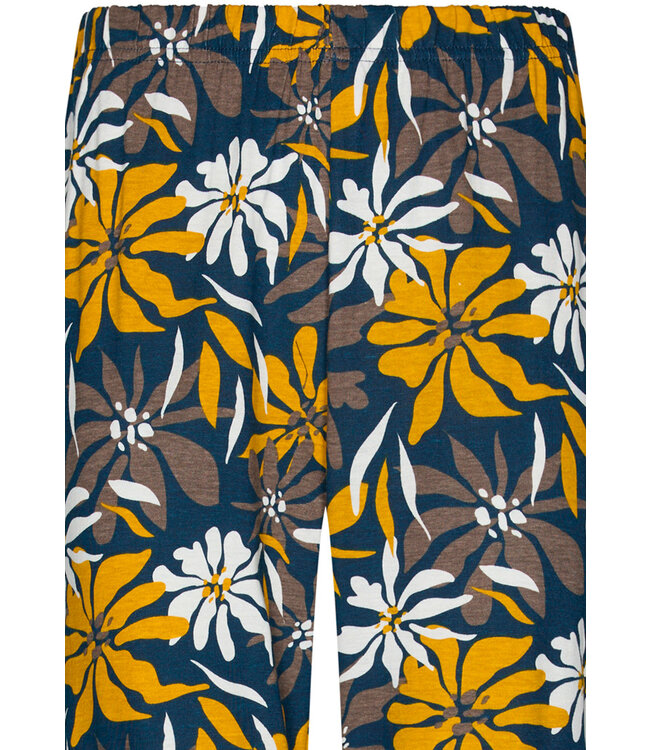 Dames pyjama met lange mouwen en knoopjes van katoen-modal 'forest flowers'