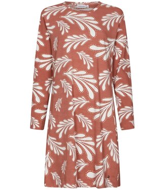 Pastunette ladies brown cotton-mix nightdress 'lovely leafs'